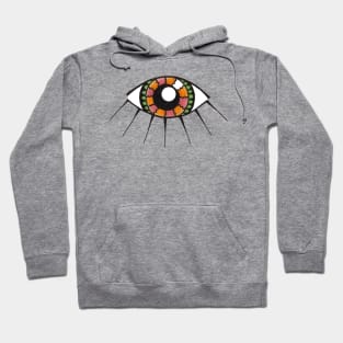 Boho Eye - Pink, Orange and Green Hoodie